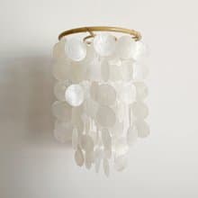 DIY-KIT | Finnish Restr._White(L) Circle | Capiz Shell Wind Chime Mobile |#0-325