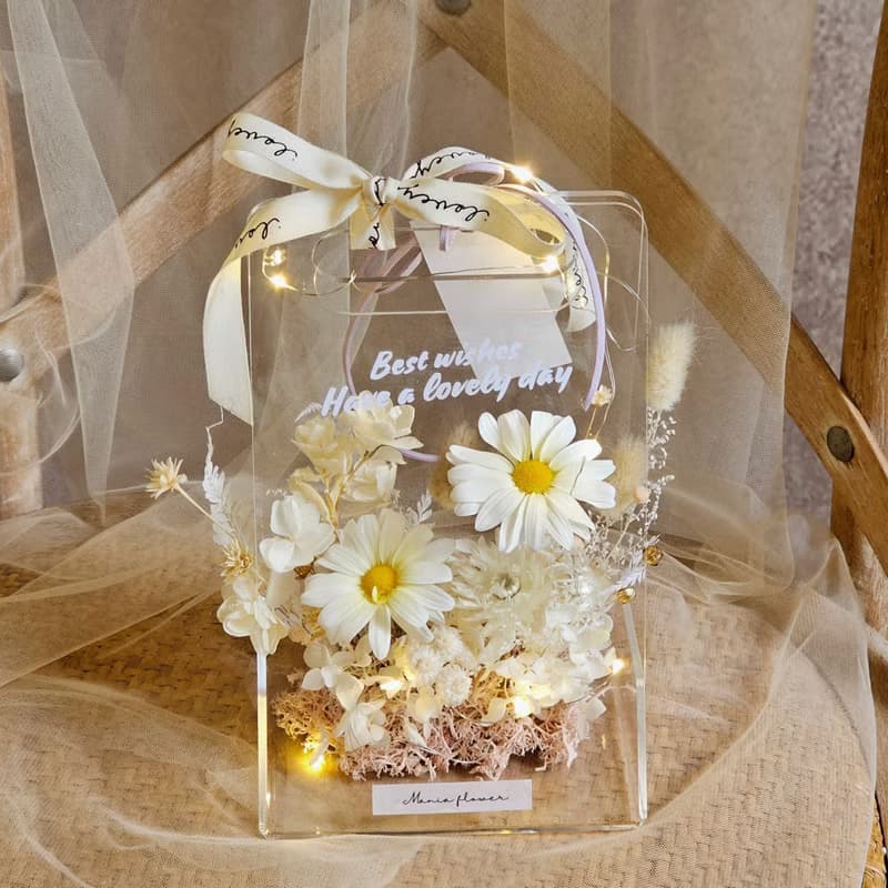 永生花 花草櫥窗系列 / 純白小雛菊