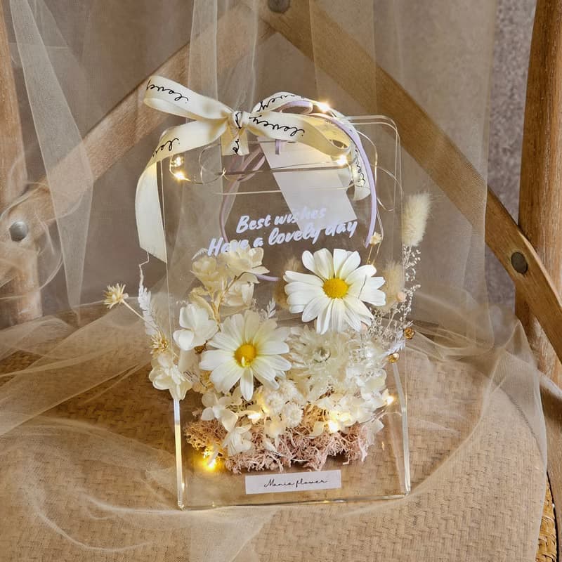 永生花 花草櫥窗系列 / 純白小雛菊