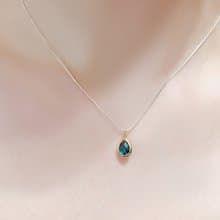 | 誕生石系列 |9月 藍寶石 925銀/14K包金項鍊 雙面戴 情人節禮盒