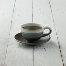 日本職人手做系列 - 白線燻圓底咖啡杯碟組(2件式) -190ml