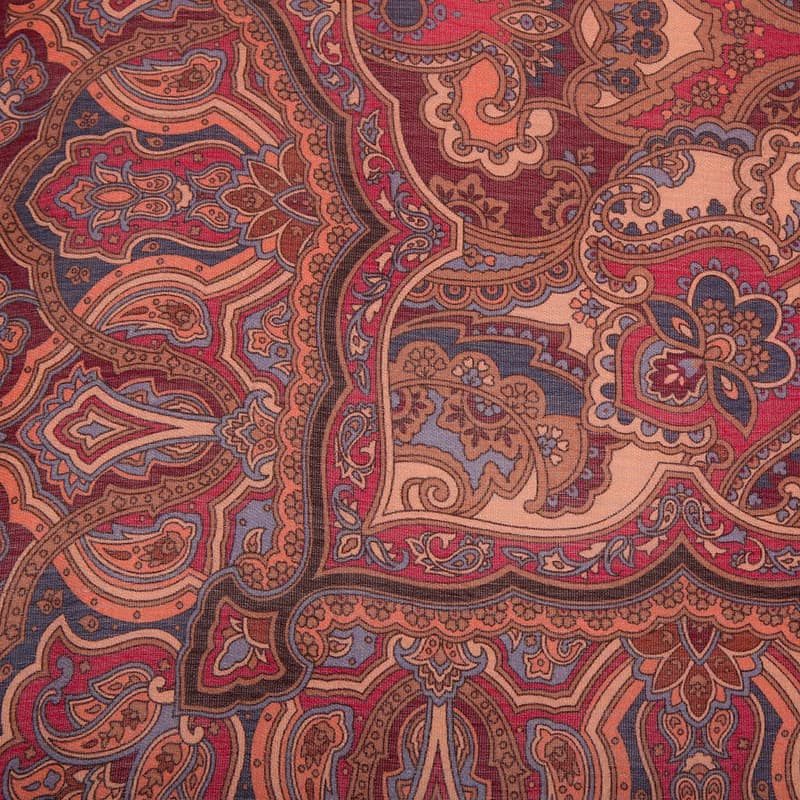 Original Pavlovo Posad Russian Shawl 100% Wool Woolen Scarf 115x115 cm 10440-5