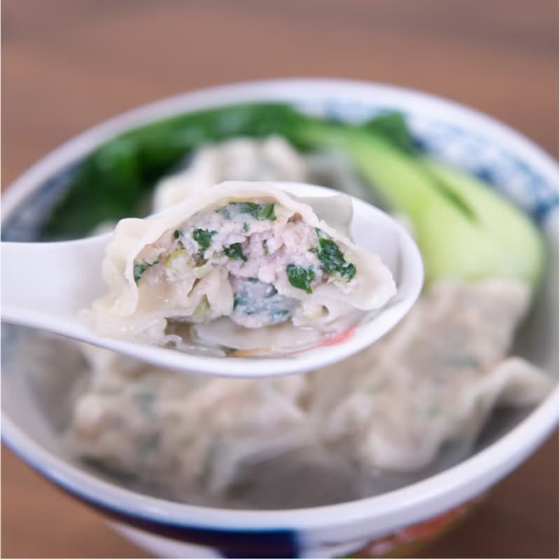 菜肉大餛飩│青江菜絞肉完美比例 不肥膩爽口彈牙