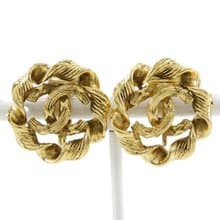 【日本直送】シャネル CHANEL ラウンド ココマーク イヤリング ヴィンテージ 金メッキ 2239 約9.7g レディース【中古】
