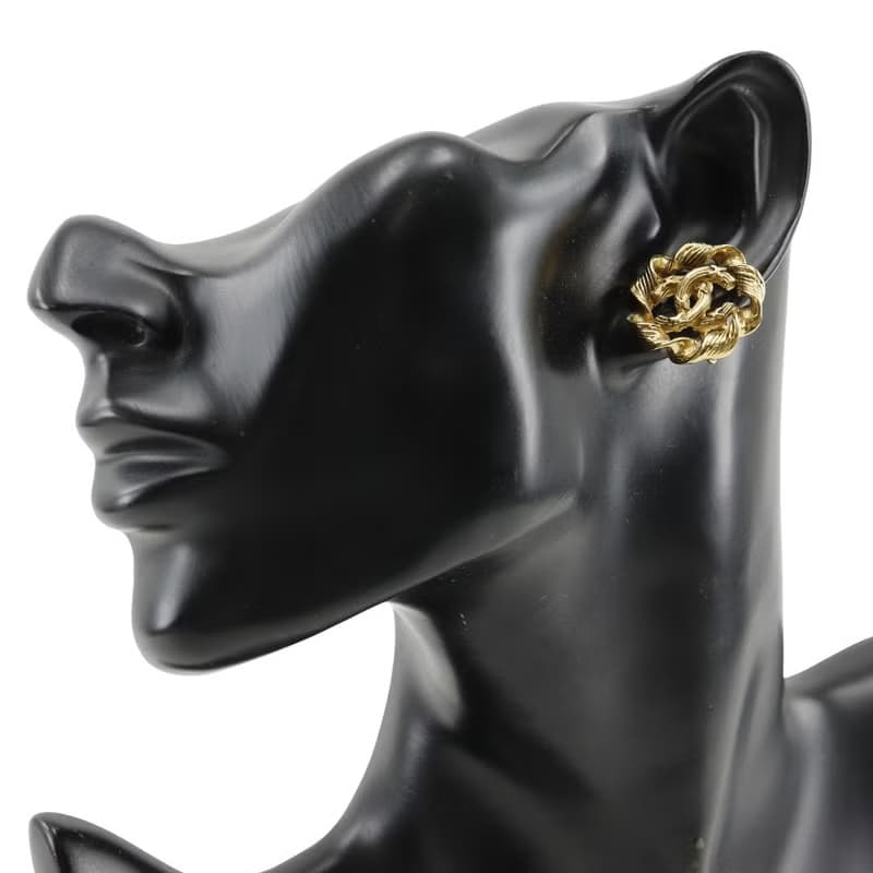 【日本直送】シャネル CHANEL ラウンド ココマーク イヤリング ヴィンテージ 金メッキ 2239 約9.7g レディース【中古】