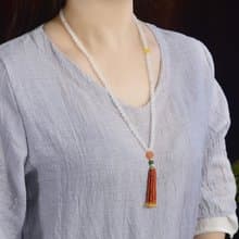 和田玉籽料108吊墜 寓意吉祥如意 雕工精緻 上身簡單大方