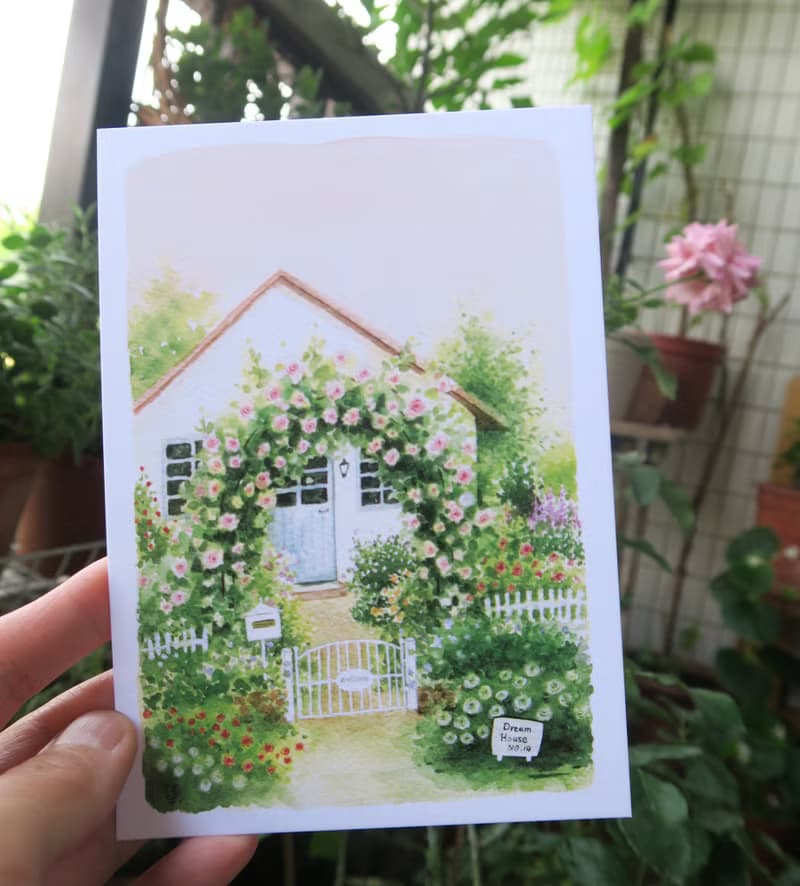 夢想小屋no.14 玫瑰花屋 明信片