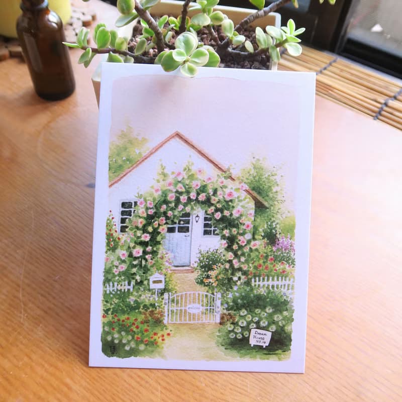 夢想小屋no.14 玫瑰花屋 明信片