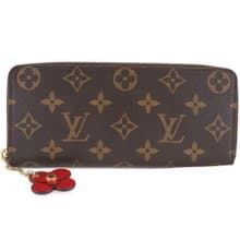 【日本直送】ルイ・ヴィトン LOUIS VUITTON ポルトフォイユ・クレマンス 長財布 フラワーチャーム M62940 レディース【中古】