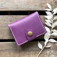 對摺3咭位1風琴位名片夾 皮革材料包 卡片套 咭套 DIY CardHolder