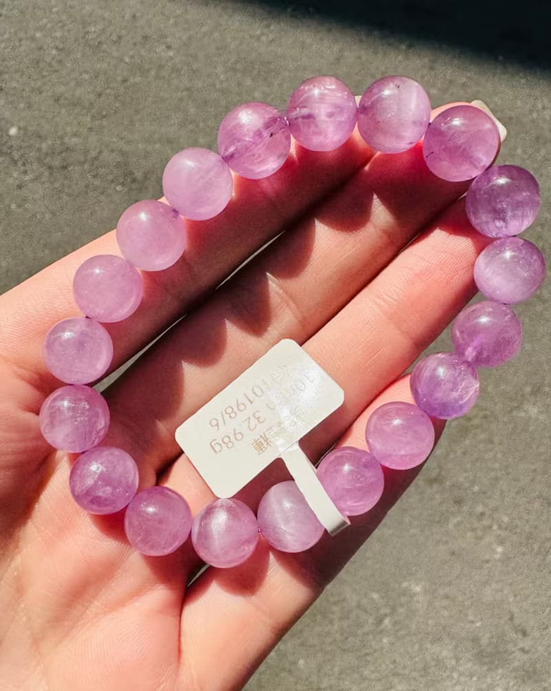 小精品濃色貓眼仙女濃色紫鋰輝10mm32.98g帶閃片改善睡眠緩解壓力
