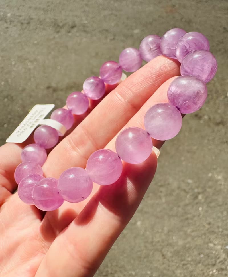 小精品濃色貓眼仙女濃色紫鋰輝10mm32.98g帶閃片改善睡眠緩解壓力