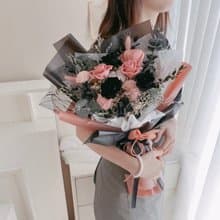 黑粉BP風 永生花束