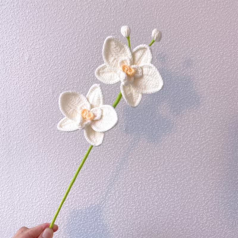 2025母親節花束手工鉤織黃色包裝混搭花卉