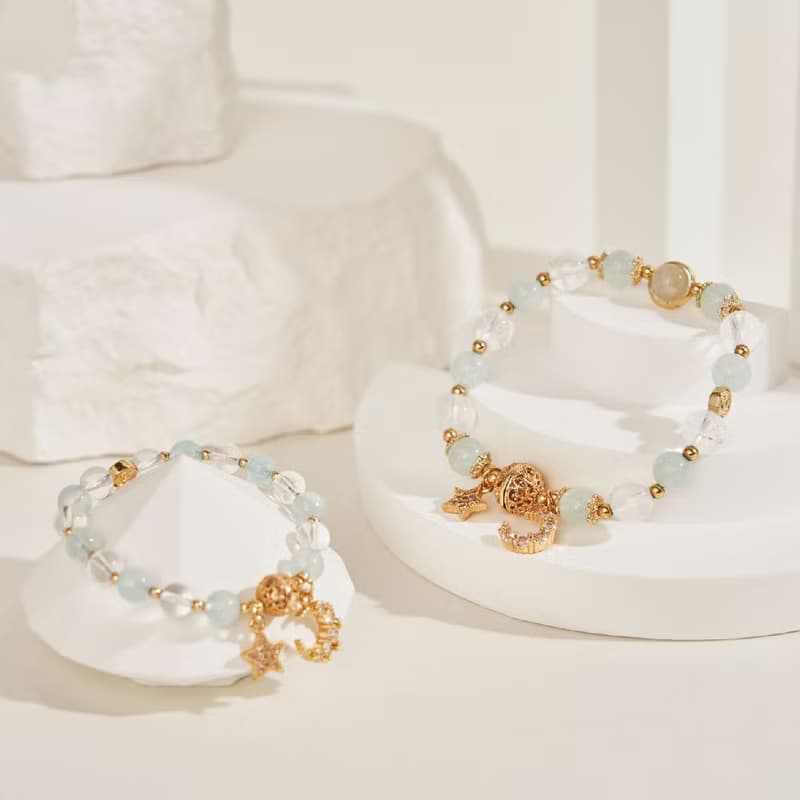 月蝕 | 母女款水晶手鍊 | 彌月禮品組合
