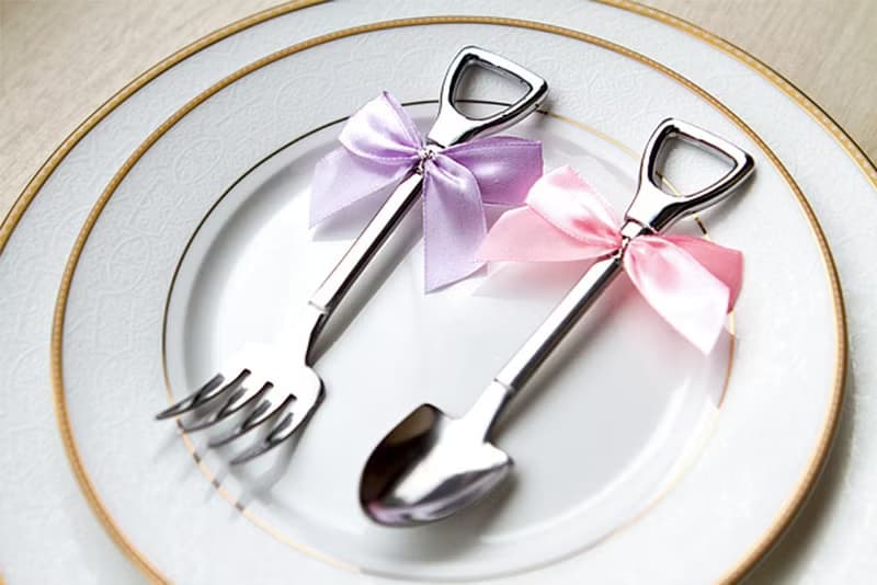 Sweet Love好運鏟子叉子湯匙組(玫紅盒裝) |位上禮 婚禮贈品 結婚