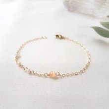 蜜柑 ‧ 珍珠 貓眼石 細手鍊