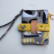 【fabric wallet】魔法腳印  布短夾/中短夾
