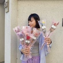 畢業花束系列。禮輕情義重 長型簡約花束 乾燥花小花束