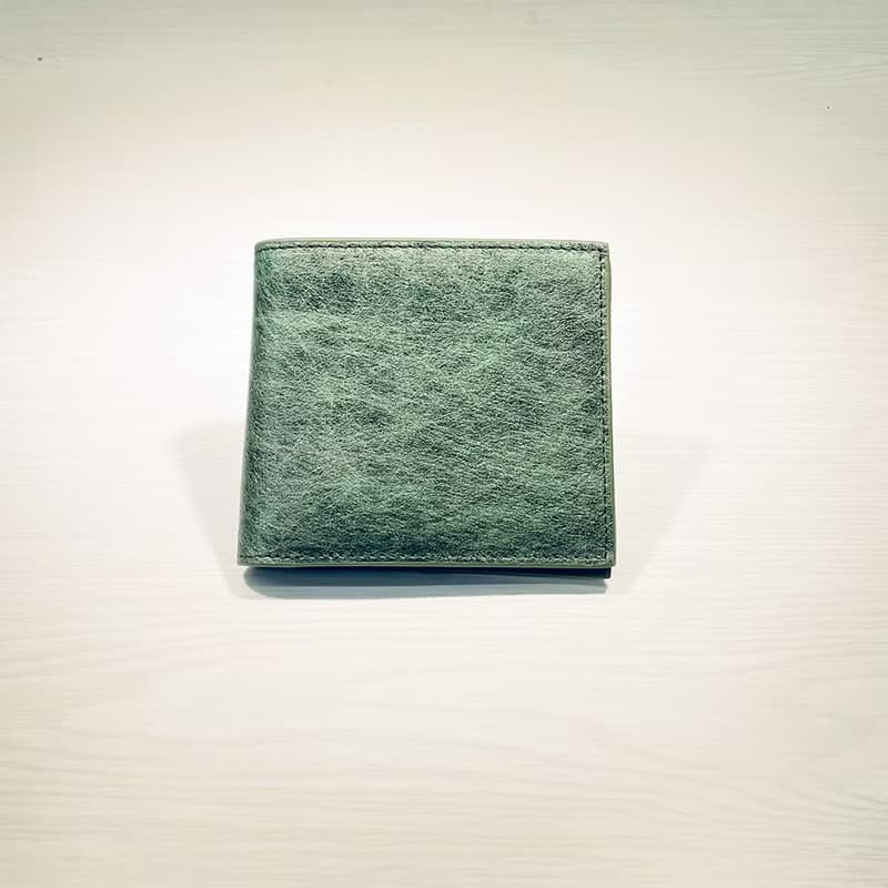 SWEETBURDEN 蠶絲牛皮-短夾 森林綠 牛仔藍 真牛皮 手作