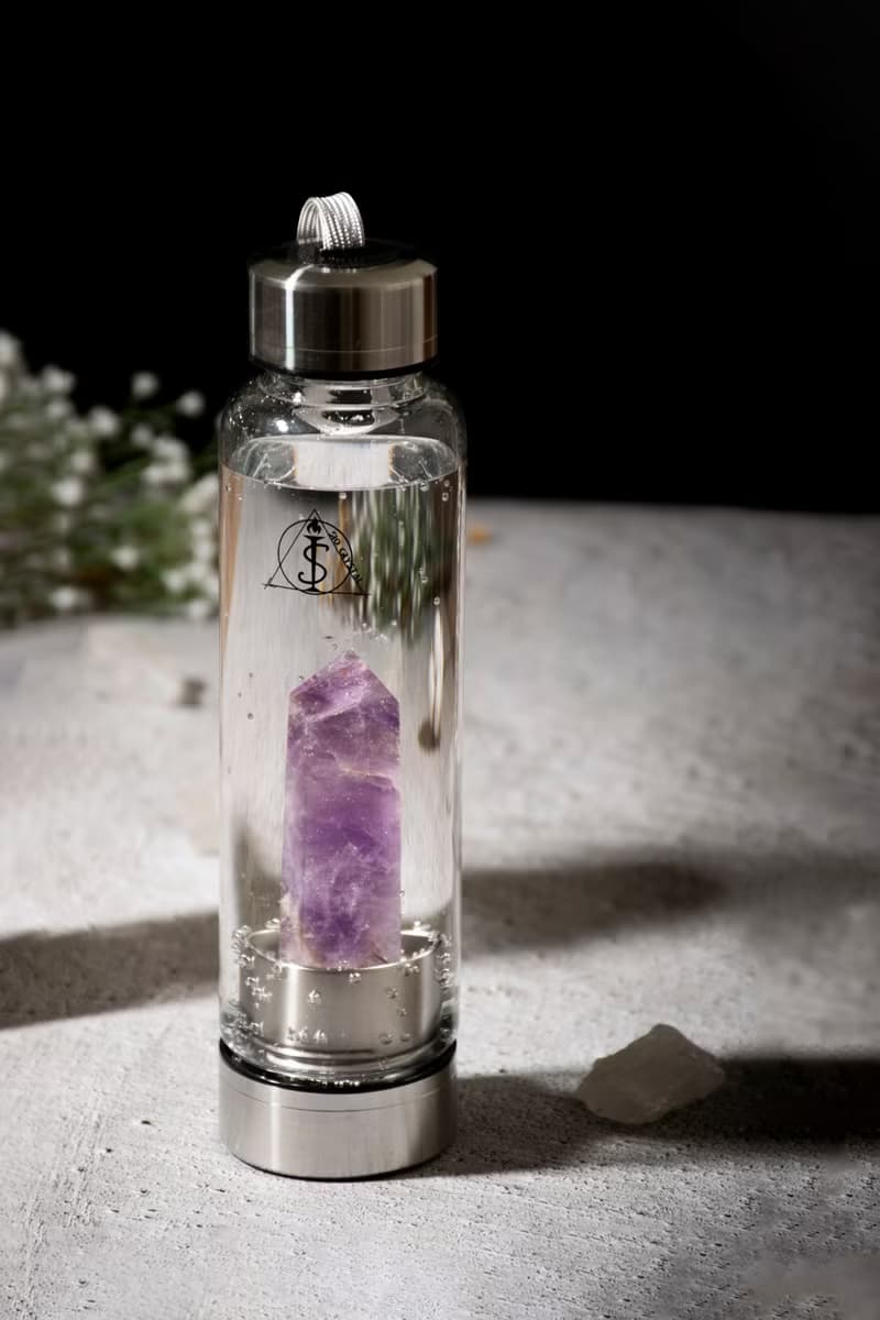 天然水晶能量水瓶-紫水晶