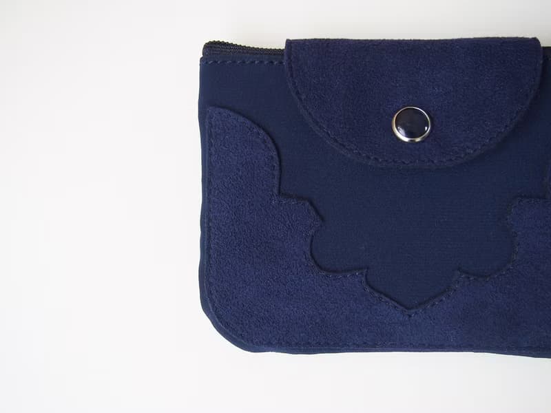 temple coin purse  ( navy  )