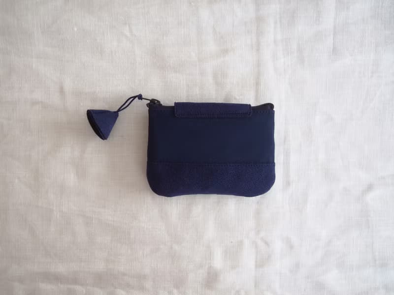 temple coin purse  ( navy  )