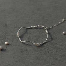 Pearl bracelet—Wave I 純銀波瀾巴洛克珍珠手鍊