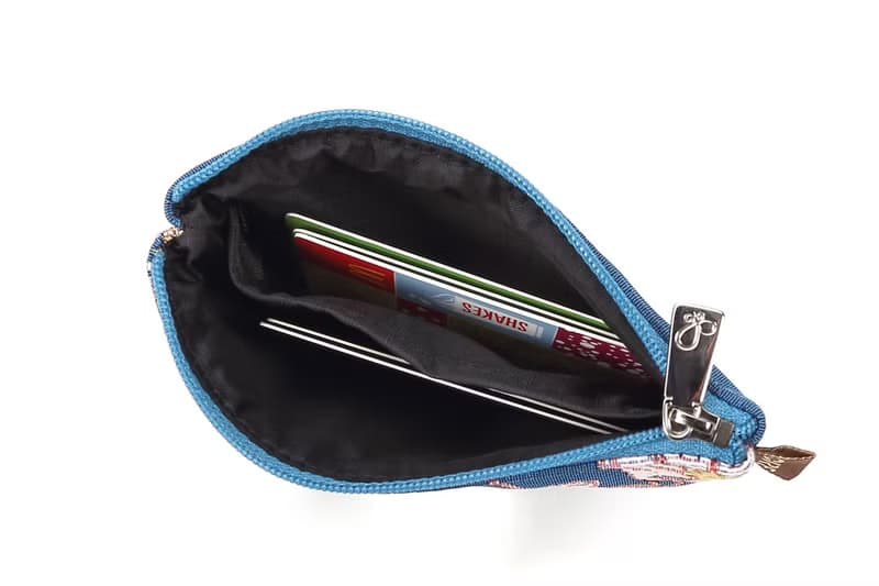 零錢包 卡片隔層 / 防潑水 平織緹花 蝴蝶萬花筒