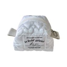 heart quilting pouch S_white pearl