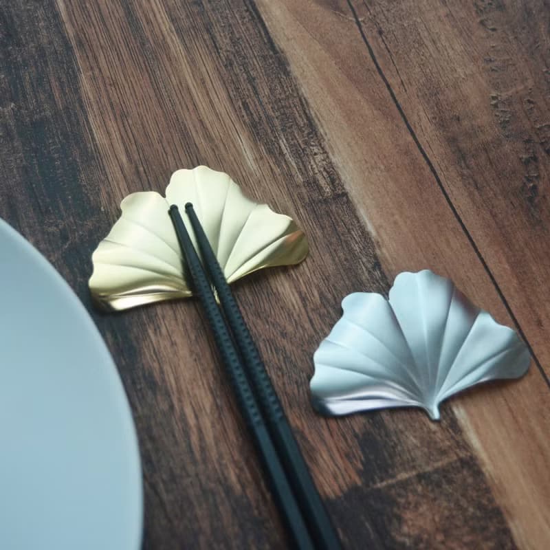 日本【SALUS 佐藤金屬】銀杏筷架