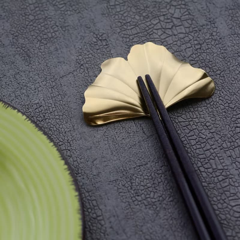 日本【SALUS 佐藤金屬】銀杏筷架