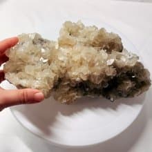 Crystal Corner 隅石丨黃方解石花型晶簇245丨淨化丨療癒水晶法寶