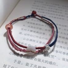 售完供欣賞// 禪絮。翡翠小平安扣復古編織手繩 瑪瑙素銀花手鏈