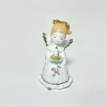 バラのドレスの天使のオーナメント(キャンドル)