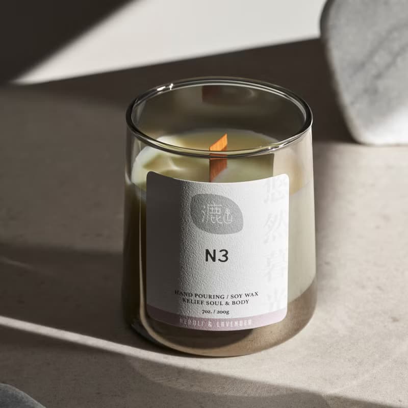 N3悠然暮光 橙花與薰衣草 花香木質調 木芯香氛蠟燭