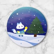 十二月的冬宴 插畫陶瓷吸水杯墊 禮物