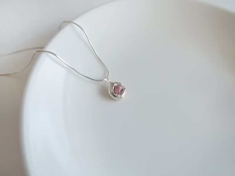 925純銀 原焠 彩色 藍寶石 尖晶石 原礦 熔岩 項鍊 免費送禮包裝