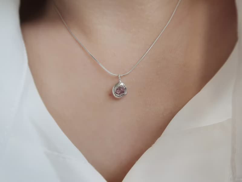 925純銀 原焠 彩色 藍寶石 尖晶石 原礦 熔岩 項鍊 免費送禮包裝