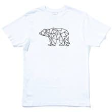 Bear Geometric 短袖T恤 白色 幾何 熊 禮物 文青 情人