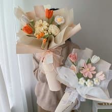 編織花 / 針織鬱金香花束