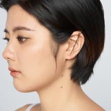 環繞耳針 925銀厚鍍18K金 Twining Earpin - 金色