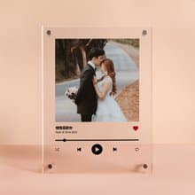 訂製音樂相片相框 婚禮佈置擺設小物 送老婆情人節和週年紀念禮物
