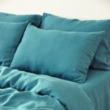 Teal linen duvet cover / Softened linen / Comforter cover / Quilt cover