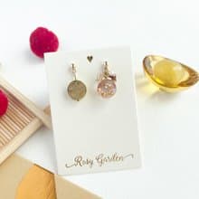 Rosy Garden 財源滾滾耳環 短版 可換耳夾