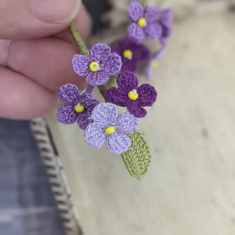 蕾絲 串珠 鉤針 編織 刺繡 耳環 花束 可改夾式