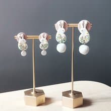 bi bunny //兔子雛菊手工軟陶耳環