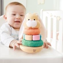 【週歲禮物】德國Hape 趣味小兔子堆塔