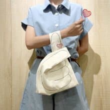 【圖案不是印刷】一起給生活比心, 背心帆布袋