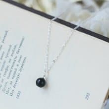 黑曜石 925純銀項鍊 避邪聖物 招財旺運 永保平安 防小人 禮物